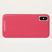 Flamingo roze kleurnaam Case-Mate iPhone case (Achterkant (horizontaal))