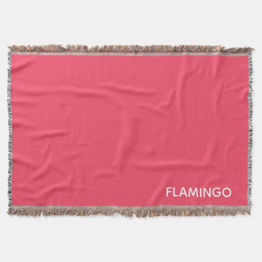 Flamingo roze kleurnaam deken (Voorkant)