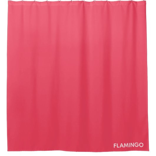 Flamingo roze kleurnaam douchegordijn (Voorkant)