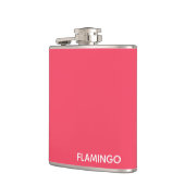 Flamingo roze kleurnaam heupfles (Links)