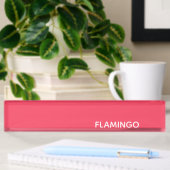 Flamingo roze kleurnaam naambordje