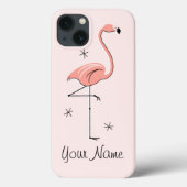 Flamingo Roze 'Name' iPad case (Achterkant)