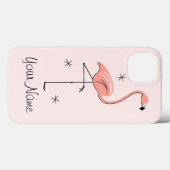 Flamingo Roze 'Name' iPad case (Achterkant (horizontaal))