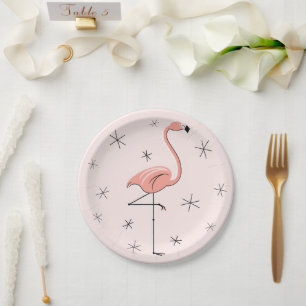 Flamingo Roze papieren bord