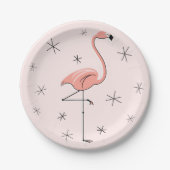 Flamingo Roze papieren bord (Voorkant)