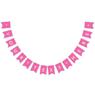 Flamingo Roze Solid Color Vlaggetjes