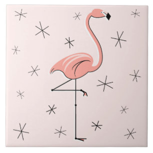 Flamingo Roze tegel Tegeltje