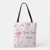 Flamingo Roze Tekst over tas (Achterkant)