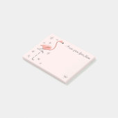 Flamingo Roze "Tekst" Post-it® Notes (Schuin)
