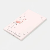 Flamingo Roze "Tekst" verticaal Post-it® Notes (Schuin)