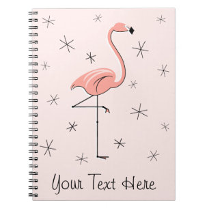 Flamingo Roze tekstnotitieboekje Notitieboek