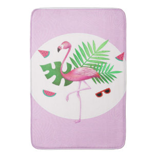 Flamingo Roze Vogel Watermeloen   Flamingoliefhebb Badmat