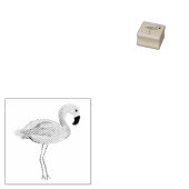 Flamingo Rubberstempel (Gestempeld)