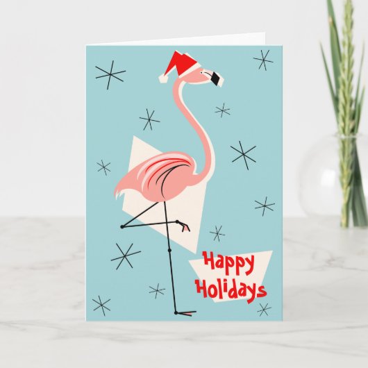 Flamingo Santa Prettige feestdagen (Voorkant)