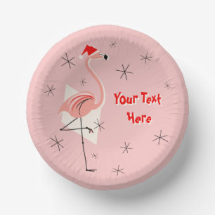 Flamingo Santa Roze Tekst Papieren Kommen