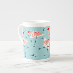 Flamingo Santas Blue bone china Porselein Kop