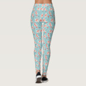 Flamingo Santas Blue Multi-leggings Leggings (Achterkant)