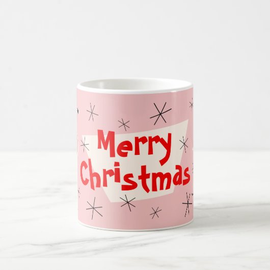 Flamingo Santas Pink Merry Kerstmis mok (Center)