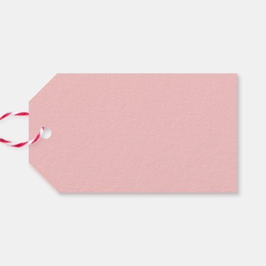 Flamingo Santas Roze cadeau labels roze Cadeaulabel (Achterkant Horizontaal)