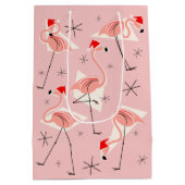 Flamingo Santas Roze cadeautas medium (Achterkant)