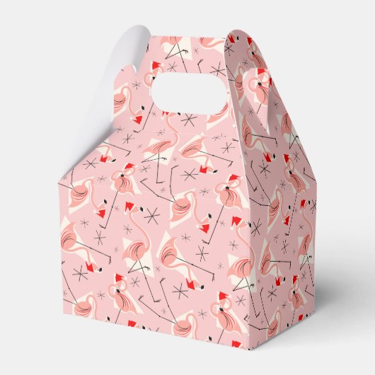 Flamingo Santas Roze Multi gable Bedankdoosjes (Achterkant)