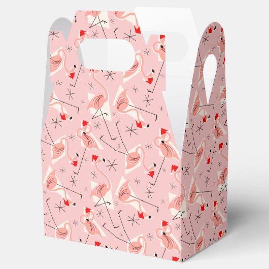 Flamingo Santas Roze Multi gable Bedankdoosjes (Geopend)