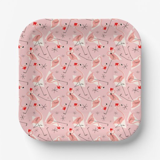 Flamingo Santas Roze Multi papier bord (Voorkant)