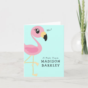 Flamingo Schattige Tropische Kinderen Briefkaarten