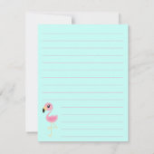 Flamingo Schattigee Kinderen Bedankkaart (Achterkant)