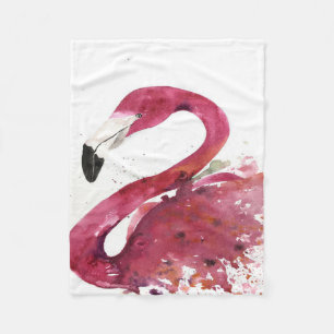 Flamingo Schattigee Waterverf Flamingo Gifts Lov Fleece Deken