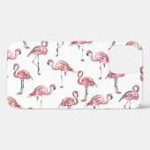 Flamingo schets: Tropisch  patroon. Case-Mate iPhone Case (Achterkant (horizontaal))