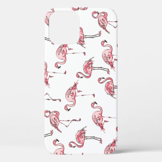 Flamingo schets: Tropisch  patroon. Case-Mate iPhone Case (Achterkant)