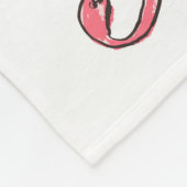 Flamingo schets: Tropisch  patroon. Fleece Deken (Hoek)