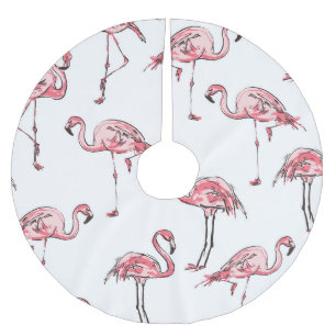 Flamingo schets: Tropisch  patroon. Kerstboom Rok