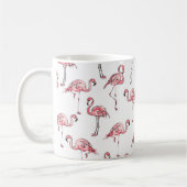 Flamingo schets: Tropisch patroon. Koffiemok (Links)