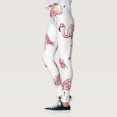 Flamingo schets: Tropisch patroon. Leggings (Links)