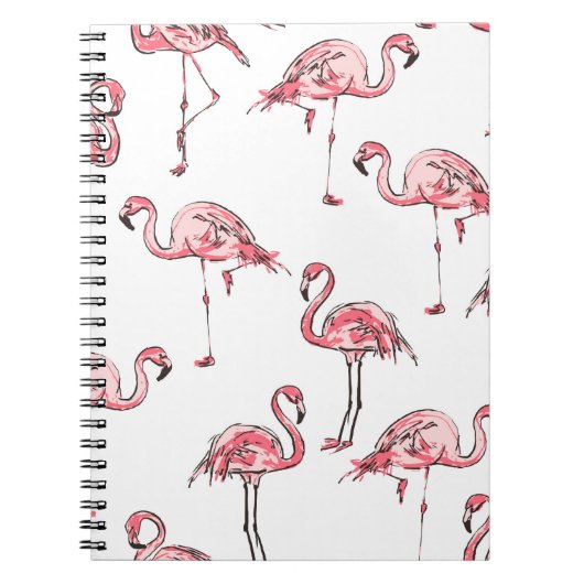 Flamingo schets: Tropisch patroon. Notitieboek (Voorkant)