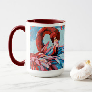Flamingo Schilderij - Cadeau voor Flamingo Liefheb Mok