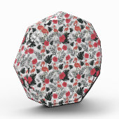 Flamingo seamless pattern with floral background fotoblokken (Links)