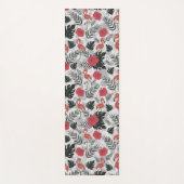 Flamingo seamless pattern with floral background yogamat (Voorkant)