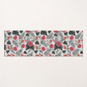 Flamingo seamless pattern with floral background yogamat (Voorkant (horizontaal))