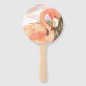 Flamingo Seashells Zomer Party Favor Handwaaier (Voorkant)