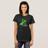 Flamingo Shamrock St Patricks Day Flamingo Irish T-shirt (Voorkant volledig)