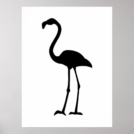 Flamingo Silhoutte Poster (Voorkant)