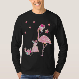 Flamingo Sinterklaas Kerstmis Hawaïaans T-shirt