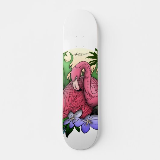Flamingo Skateboard (Voorkant)
