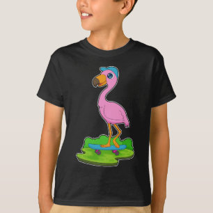 Flamingo Skater Skateboard T-shirt