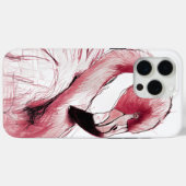 Flamingo Sketch Art Case-Mate iPhone Case (Achterkant (horizontaal))
