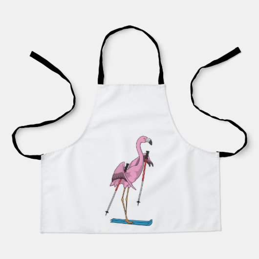 Flamingo Skier Ski Schort (Voorkant)