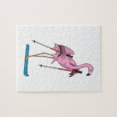 Flamingo Skiloper Ski Legpuzzel (Horizontaal)